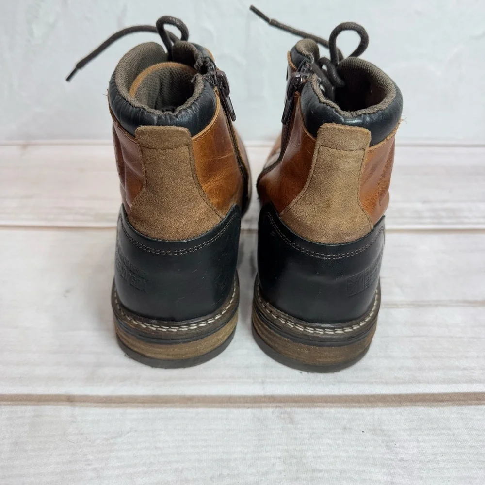 Bull Boxer Biltmore Men’s Brown & Black Genuine Leather Ankle Boots